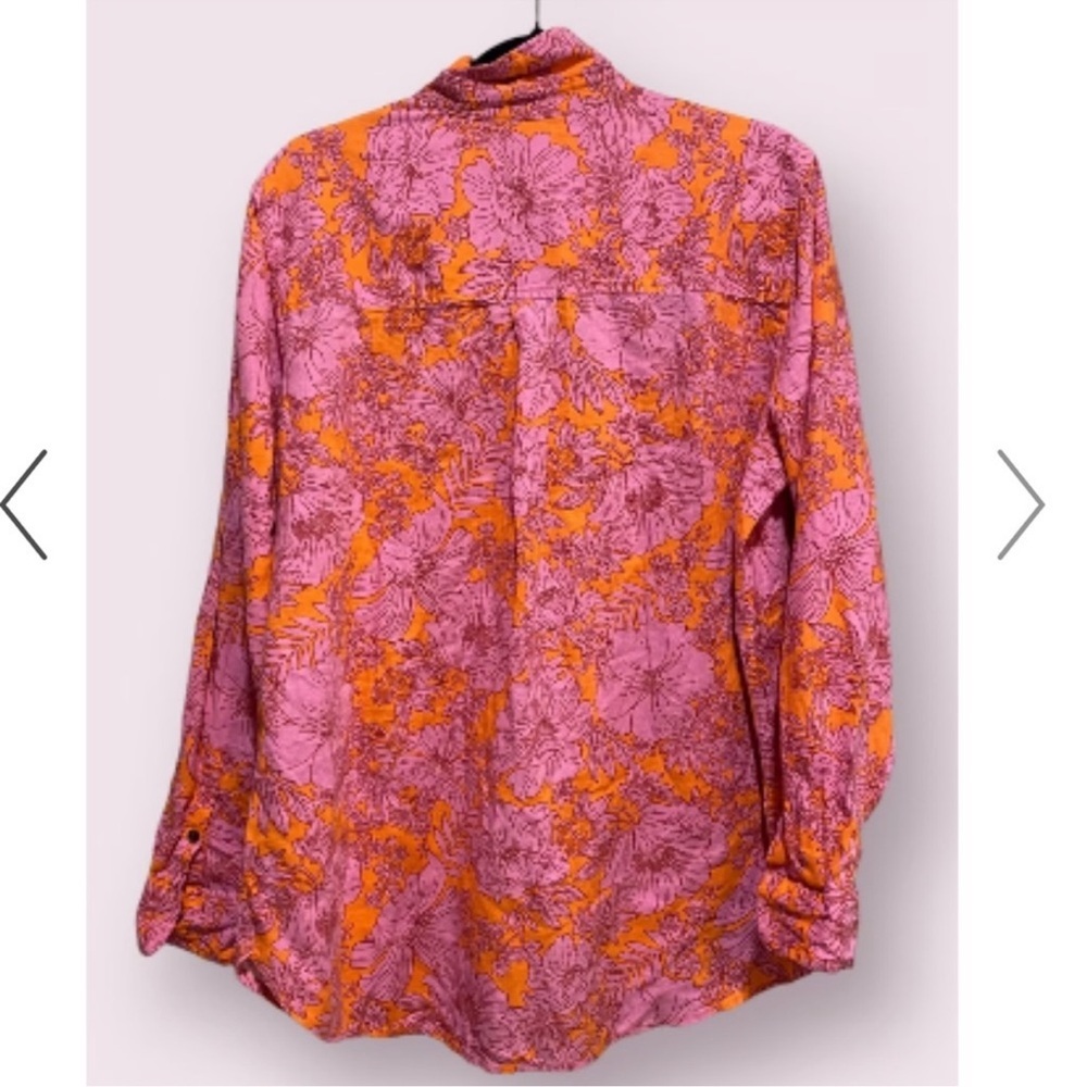 Universal Thread Long Sleeve Floral Pattern Butto… - image 6